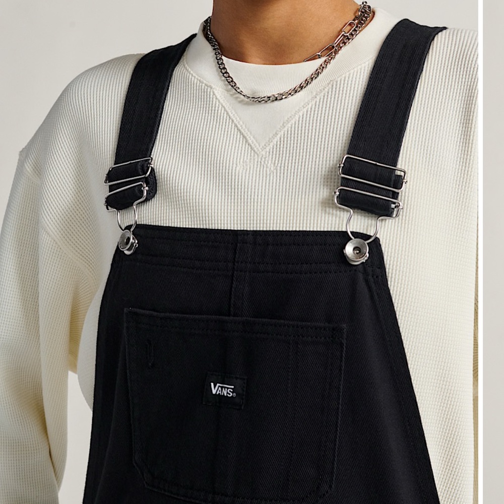 Vans Black Overalls with Adjustable Straps
